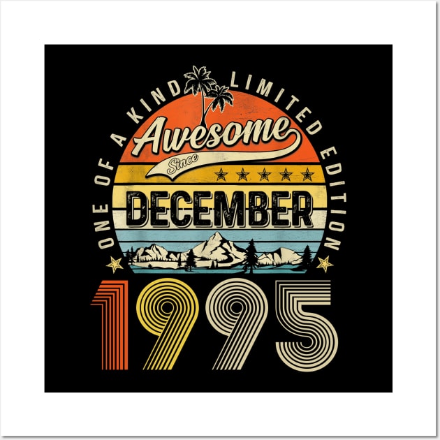 Awesome Since December 1995 Vintage 28th Birthday Wall Art by nakaahikithuy